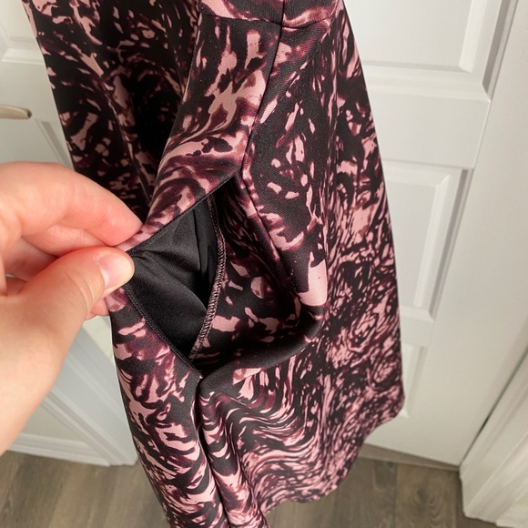 Cutout Flowing Dress with Pockets and Rose Pattern - Picture 6 of 8